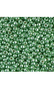 Miyuki rocailles Perlen 8/0 - Duracoat galvanized dark mint green 8-4214